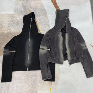 Sweats à capuche pour hommes en éponge française surdimensionnés surdimensionnés vintage lourds 100% coton - Product Image 1