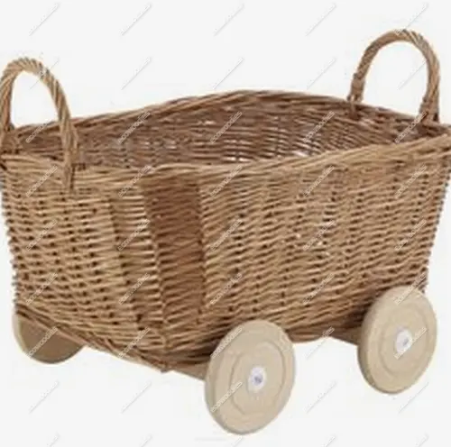 Kinder-Lückenspielzeug Miniatur handgefertigter Wohnwagen Rattan-Puppenmöbel Babypuppe-Kräuel Wiege zu Großhandelspreis