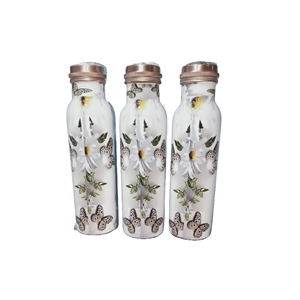 Ensemble de bouteilles en cuivre de haute qualité ébullition à boire directement Applicable en métal émail conception fabricant en gros verres en plastique - Product Image 1