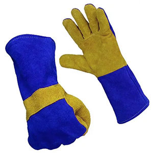 Gants de soudage en cuir de chèvre Long Cuff Soft XL Size Fire Resistant Industrial Electric Work Gants de soudage en cuir antistatiques - Product Image 5
