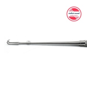 Retractor Quirúrgico Profesional de Acero Inoxidable con Doble Gancho para Piel, Puntas Afiladas de 2mm, 6.25 Pulgadas, Base para Cirugía - Product Image 3