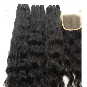 Extensión de cabello humano indio sin procesar, onda suelta, 100% Natural, venta al por mayor de la India - Product Image 1