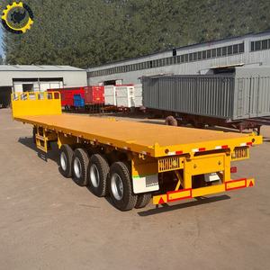 Semirremolque de Plataforma Plana de Acero Usado de 4 Ejes y 40 Pies, Capacidad de 80 Toneladas para Transporte de Contenedores - Product Image 3