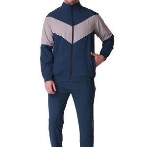 Ensemble survêtement tendance pour homme, veste coupe-vent en polyester et pantalon, design personnalisé, fermeture éclair intégrale, veste coupe-vent en nylon - Product Image 1