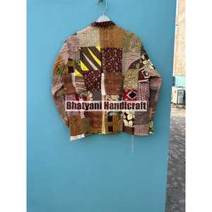 Chaqueta Acolchada de Algodón Puro Hecha a Mano en India, Reversible, Transpirable, para Invierno, Unisex, Color y Talla Personalizables - Product Image 5