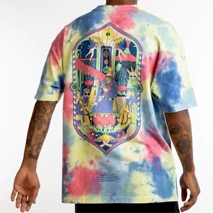 Logo personnalisé sérigraphié graphique lourd 100% coton T Shirt col rond surdimensionné coupe ample T-Shirt pour hommes et femmes - Product Image 1