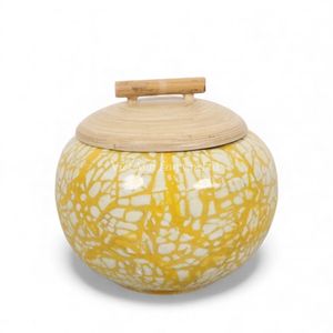 Pot en laque fait à la main, pot de rangement décoratif pour la maison, la table, la cuisine, la salle de bain et l'usage quotidien - Product Image 1