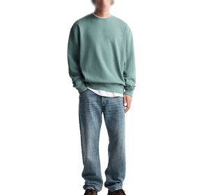 Tout nouveau OEM personnalisé éponge française vierge uni unisexe surdimensionné col rond 100% coton sweat pour hommes - Product Image 4