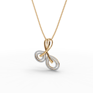 <b>Infinity</b> Loop Lab-Grown Diamond Gold Pendant Luxury Jewelry with Unique Design - Product Image 3