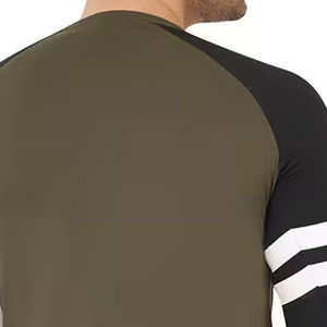 Venta al por mayor 100% algodón camiseta de los Hombres Nuevo diseño de manga completa T liso con logotipo personalizado impreso tela de punto - Product Image 6