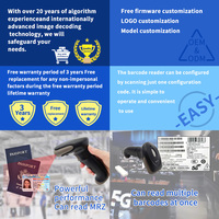 Escáner de Pasaportes y Tarjetas de Identificación Portátil EMT2196-RF de 1MP con Obturador Global, OCR, MRZ, Escáner de Códigos QR 2D con Receptor USB