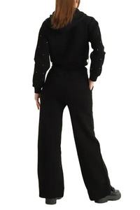 Sweat à capuche unisexe zippé 100% coton délavé à l'acide coupe oversize coupe-vent pour le sport, la gym et le streetwear avec poche personnalisable - Product Image 3