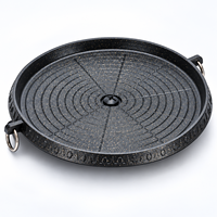 Ensemble de réchaud à gaz butane portable, plaque de cuisson ronde antiadhésive de 32 cm, facile à nettoyer, kit de cuisine pour pique-nique en plein air