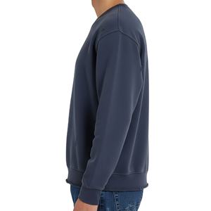 Sweat-shirt à manches longues pour homme surdimensionné de haute qualité, délavé à l'acide, déchiré, logo personnalisé, streetwear, vêtements décontractés d'hiver - Product Image 3