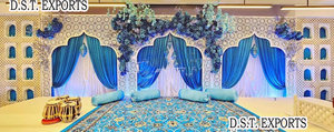 Marcos de escenario de recepción de boda contemporáneos modernos, elegante escenario de boda con tema blanco, Marcos FRP, paneles de escenario de boda perfectos - Product Image 2