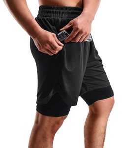 Vente en gros sur mesure Shorts de course à pied pour hommes Fitness Jogging entraînement Yoga exercice Shorts d'entraînement troncs respirant - Product Image 2