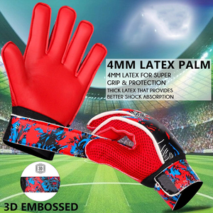 Direct Factory Latex Waterproof Adjustable Wrist <b>Strap</b> Full Finger Breathable Football Goalkeeper Gloves Professional Soccer - Product Image 3