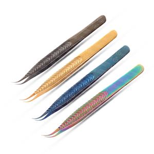 Eyelash extension tweezer precision tool designed to isolate <b>pick</b> and apply individual volume lash extensions private label - Product Image 4