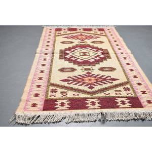 พรมตุรกีวินเทจขนาด 2.9x4 ฟุต พรมขนาดเล็ก พรมขนสัตว์สีเบจ - Product Image 2