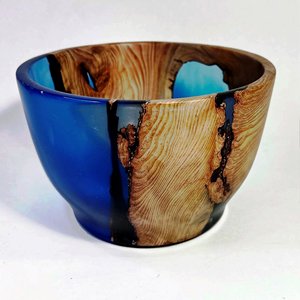 Bol de fil de résine rose en bois tourné à la main Worx bol en bois et résine en ligne au meilleur prix taille de produit personnalisée fabriquée en inde - Product Image 6