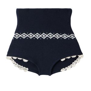 กางเกงขาสั้นถักเอวสูงสำหรับผู้หญิงกางเกงขาสั้นลูกไม้แบบลำลองสำหรับฤดูหนาวกางเกงขาสั้นแฟชั่นใส่สบายสำหรับผู้หญิง - Product Image 3