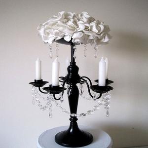 Candelabros de Metal con 3 luces, candelabros de Metal pulido y cristal plateado, diseño atractivo estándar, suministro de candelabros de mesa - Product Image 5