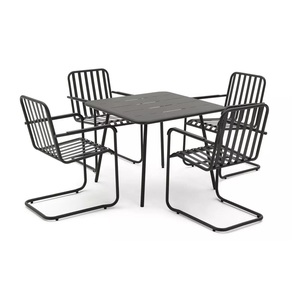 Recién llegados, juego de mesa y silla de Metal para el hogar, juego de muebles de jardín para interiores y exteriores, Bar y restaurante de Hotel en la azotea abierta 2024 - Product Image 1