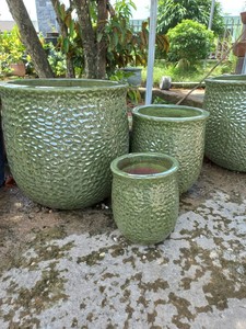 [Leo Nguyen Lê] - Wholesaling outdoor garden Round glazed ceramic <b>Planter</b> Flower <b>Pots</b> - <b>Clay</b> Plant Vase - Product Image 3