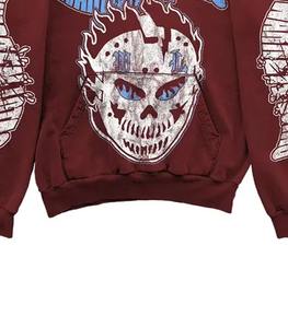 Sweats à capuche pour hommes, streetwear d'automne, poche unie, 250 g/m², tissu polaire 100 % polyester, logo personnalisé brodé, vintage, surdimensionné, faible MOQ - Product Image 2