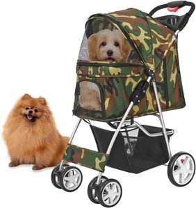 TH-PSP-232 American Standard Fabricant Pet Poussette Style Cadre En Acier Chariot Pour Animaux De Compagnie Avec Frein pour Roue - Product Image 1