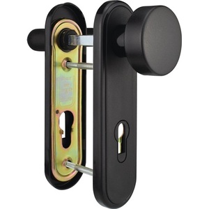 81PR Black Plastic Fire Protection Set for Door Thickness 40-66mm PZ Rounded DIN Left/Right BEVER <b>Storage</b> <b>Lockers</b> - Product Image 1