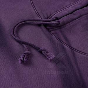 เสื้อฮู้ดผู้ชายผ้าฝ้าย 100% สำหรับฤดูใบไม้ร่วงและฤดูหนาว ทรงโอเวอร์ไซส์ ถักโครเชต์ เป็นมิตรกับสิ่งแวดล้อม ไม่เป็นขุย ผ้าฟลีซบุขน 350 กรัม พิมพ์ลายพัฟ สีพื้น - Product Image 3