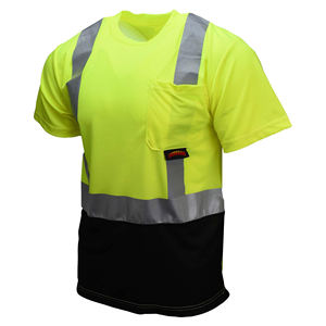 Wholesale <b>hi</b>-<b>vis</b> Custom Made 100% Polyester Workwear Construction Safety Reflective 2 tone moisture wicking <b>T</b>-<b>Shirt</b> for mens - Product Image 6