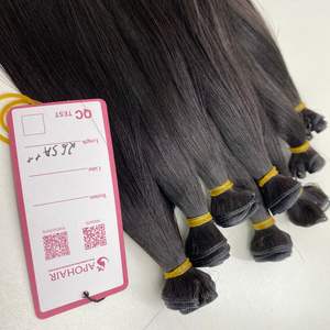 100% cabello humano crudo Color Natural Genius trama 26 pulgadas extensiones de cabello recto Genius trama extensiones de cabello sin enredos sin caída - Product Image 2