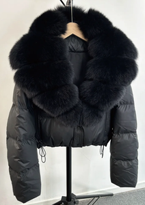 Wholesale Stylish Fur Collar Winter <b>Jacket</b> OEM Lightweight Women Zipper <b>Jacket</b> Windproof Puffer <b>Jacket</b> Manufacturer - Product Image 4
