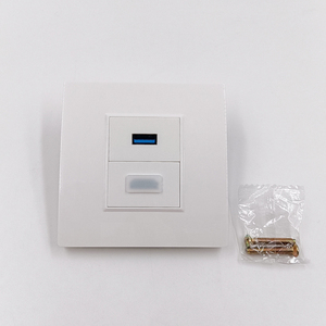 Interface multimédia HD <span class=keywords><strong>USB</strong></span> 3.0 Plaque <span class=keywords><strong>murale</strong></span> <span class=keywords><strong>Prise</strong></span> <span class=keywords><strong>murale</strong></span> et <span class=keywords><strong>prise</strong></span> <span class=keywords><strong>USB</strong></span>, Blanc - Product Image 6
