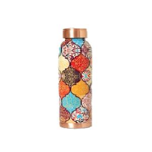 Gran llegada beneficio de salud y bienestar botella de agua de cobre accesorios para bebidas pegatina personalizada duradera botella impresa - Product Image 5