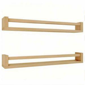 Natural Nursery <b>Floating</b> <b>Shelves</b> Solid <b>Wood</b> Storage Holders & Racks Buy Carve Wall Art Mount Metallic Wall Mount Shelf Set - Product Image 1