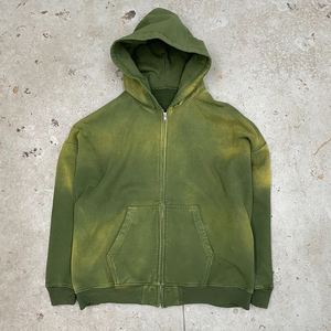 Sudadera con capucha Acid Wash Hoodie Fabricante Distressed 2024 Oversized French Terry Hoodies para hombres - Product Image 3