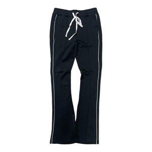 Pantalones de chándal con botones laterales para hombre, pantalones lavados de algodón y forro polar con diseño personalizado de calidad superior - Product Image 5