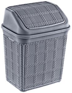 Poubelle à couvercle basculant en plastique, petite poubelle pour salle de bain, cuisine, buanderie, maison, bureau, facile à nettoyer, durable, en PP - Product Image 5