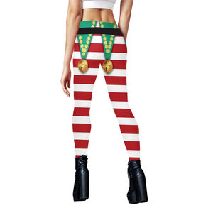 Activewear Leggings nouveau exercice en plein air Fitness Yoga taille élastique femmes taille haute noël Stretch hanche ascenseur imprimer - Product Image 2