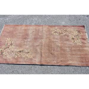 Tapis Vintage en Laine Marron 3.1 X 6.2ft Classique Turc Grande Surface Rectangle Motif Abstrait Support en Latex pour Couloir Tapis de Chambre - Product Image 4