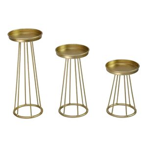 Nuevo estilo decoración del hogar Metal chapado en oro portavelas Metal en hierro soporte de vela Venta caliente soporte de vela de lujo - Product Image 2
