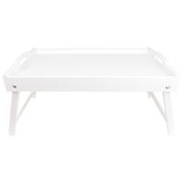 Table de lit pliante en bois Efo Brand avec pieds en hêtre de qualité supérieure, blanche, fabriquée en Pologne