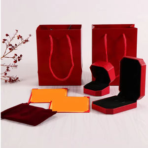 Lisa Five-Piece Red Octagonal Paper Material Jewelry Storage <b>Box</b> Set <b>for</b> <b>Bracelets</b> Rings Necklaces Accessories Luxury <b>Gifts</b> - Product Image 5