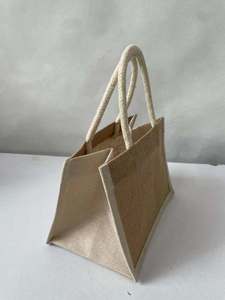 Vietnam Factory Wholesale Jute <b>Bag</b> Custom Logo Tote Shopping <b>Bag</b> Made of Canvas Woven and PP for Gifts - Product Image 5