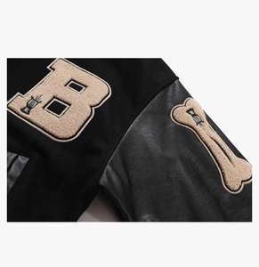 Veste universitaire surdimensionnée d'hiver pour hommes Veste vintage brodée d'université pour hommes - Product Image 4