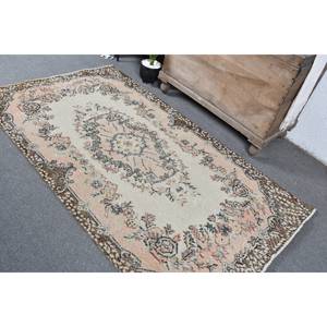 พรมขนสัตว์6.6ft สีเบจสีน้ำตาลคลาสสิกขนาด3.8 X แบบตุรกีดีไซน์แบบเย็บปะติดสำหรับทางเข้าห้องนั่งเล่นหรือห้องนอน - Product Image 4