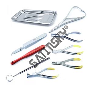 Kit de plateau d'installation orthodontique Gamme de pinces TC Base de qualité allemande des instruments dentaires Instruments de qualité supérieure de haute qualité - Product Image 1